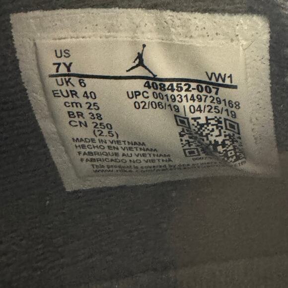 Size 7 - Nike Air Jordan 4 Retro GS Cool Grey 2019 Men's Shoes - Picture 8 of 9